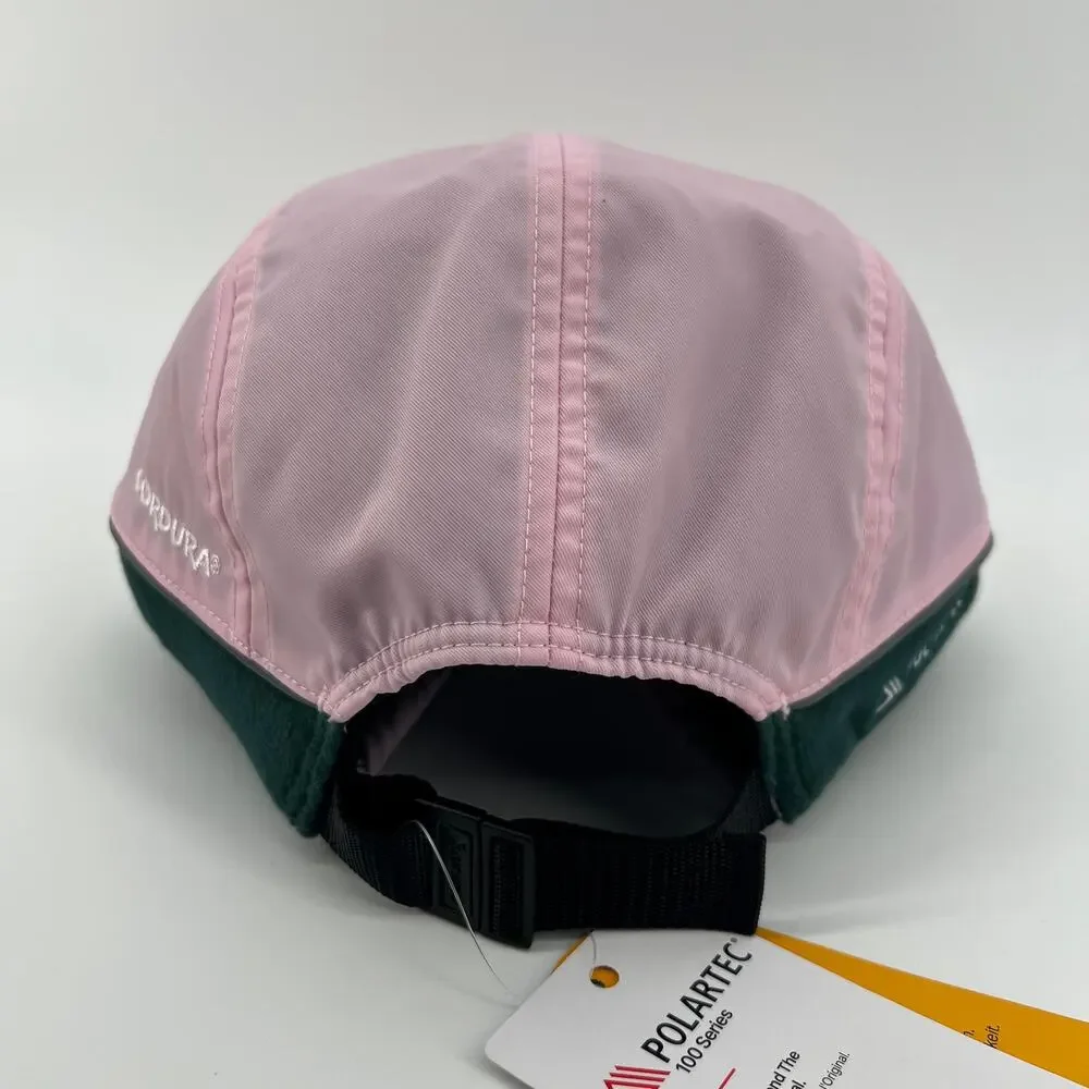 NWT Supreme Polartec Lined Packable Cordura Earflap Pink Hat Camp Cap