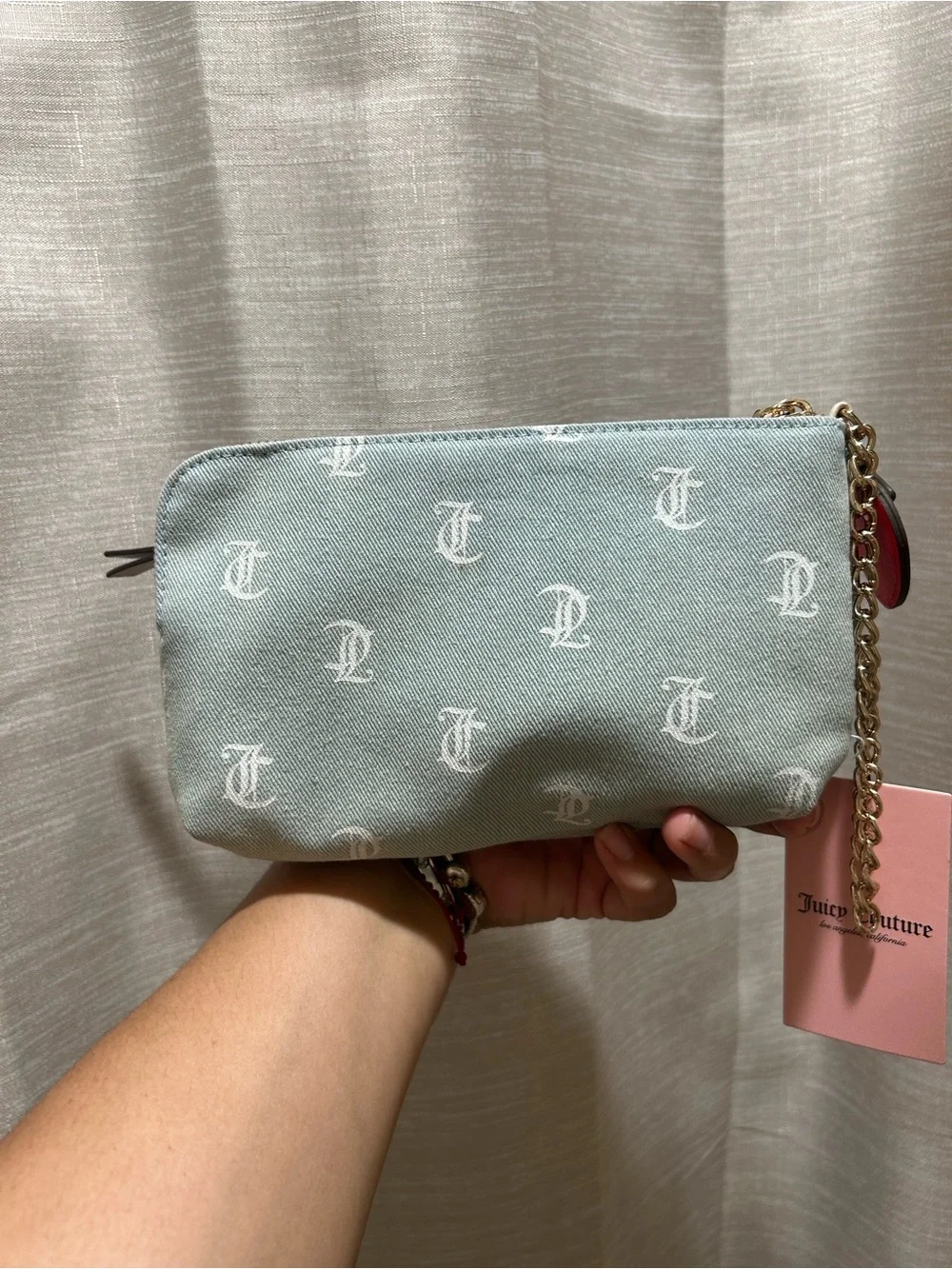 Juicy Couture blue pink chain