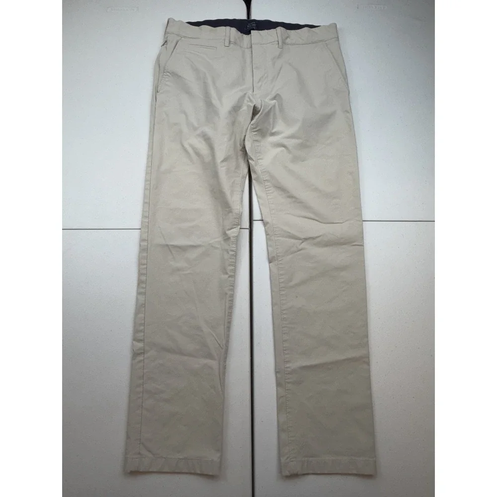 J.CREW Tech Pant Men 32 x 30 Slim Lightweight Khaki Performance Golf