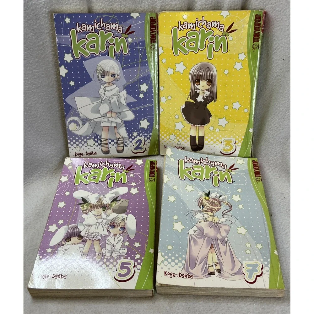 Kamichama Karin TokyoPop Books English Manga Lot Volumes 2, 3,‎ 5, & 7