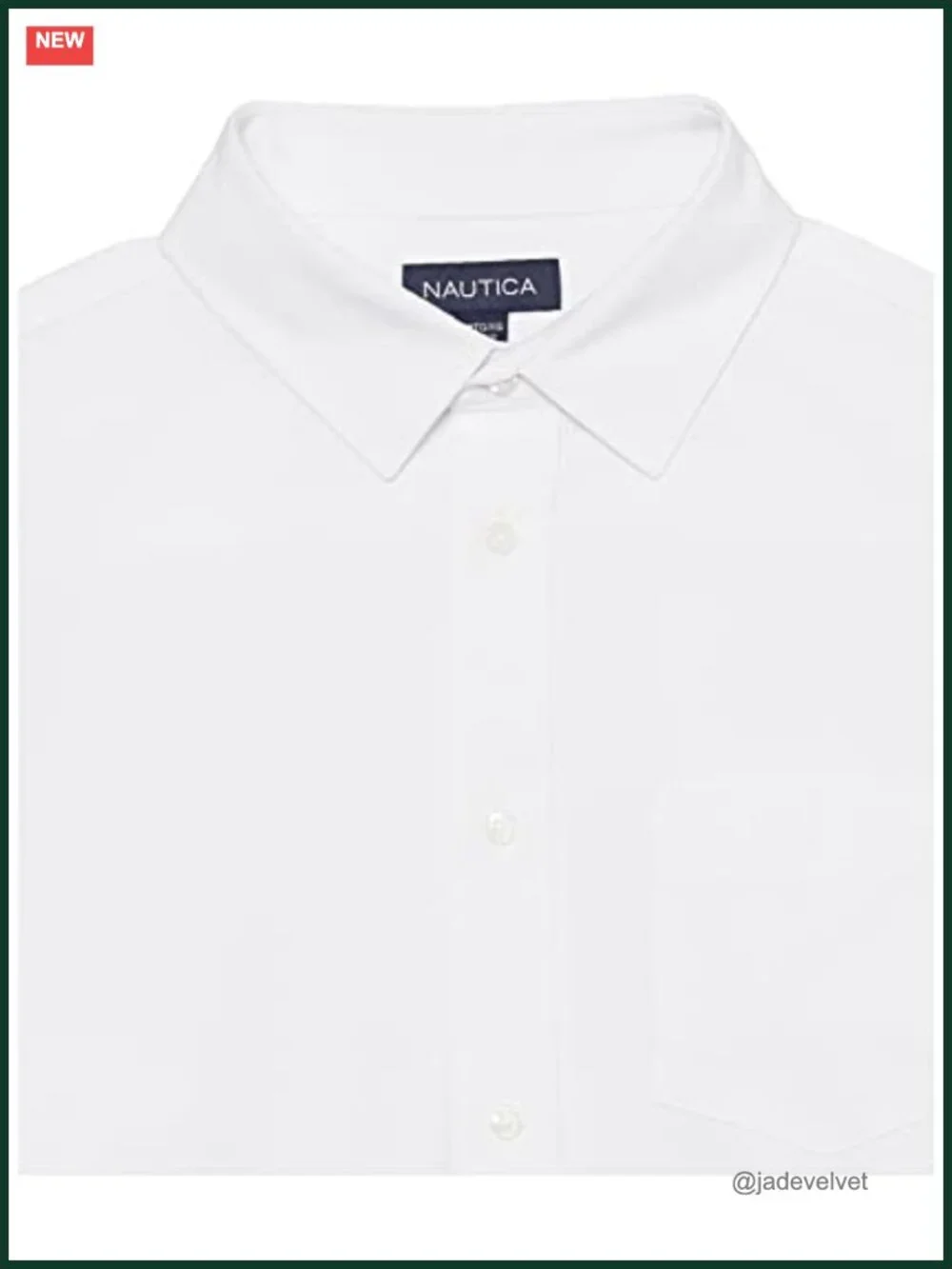 Nautica Big Boys' Long Sleeve Performance Oxford Button-Down Shirt, School