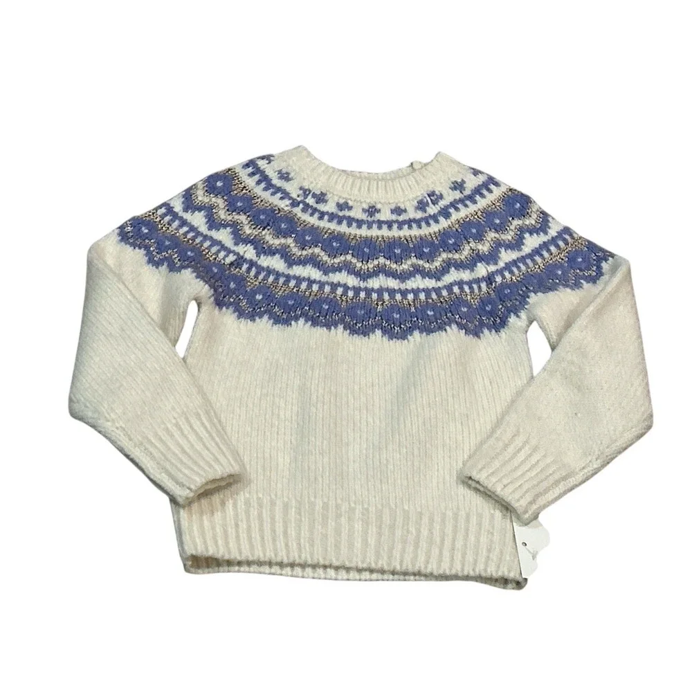 Falls Creek‎ Fair Isle Sweater Wool Blend Yoke Size 4/5 NEW