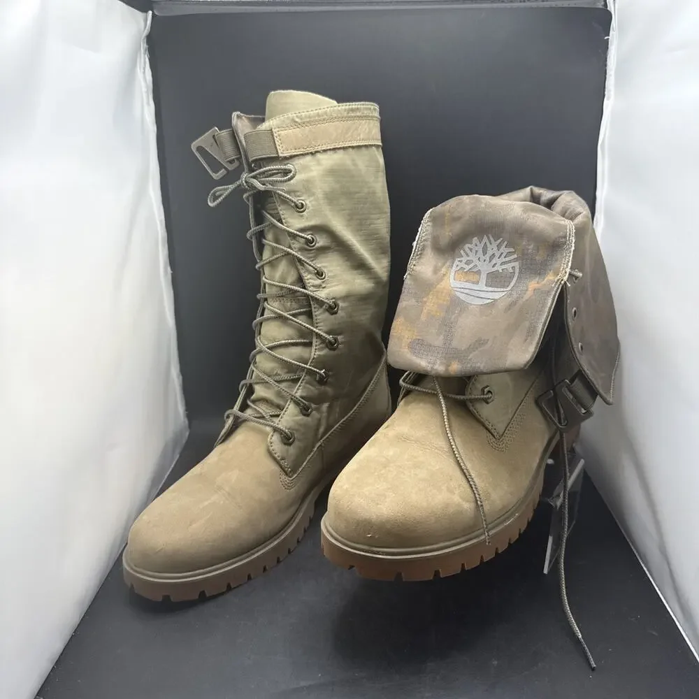 Timberland A2660 Roll Top Combat Boots Olive Camo Women’s US 9.5 A1THJ