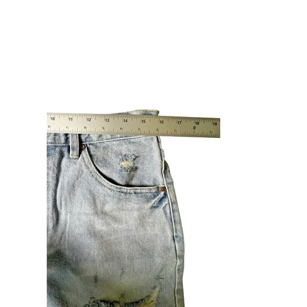 Chelsea & Violet High Rise Cut Of Raw Hem Denim Shorts Sz 32 Y2K 90s‎ Spring NWT