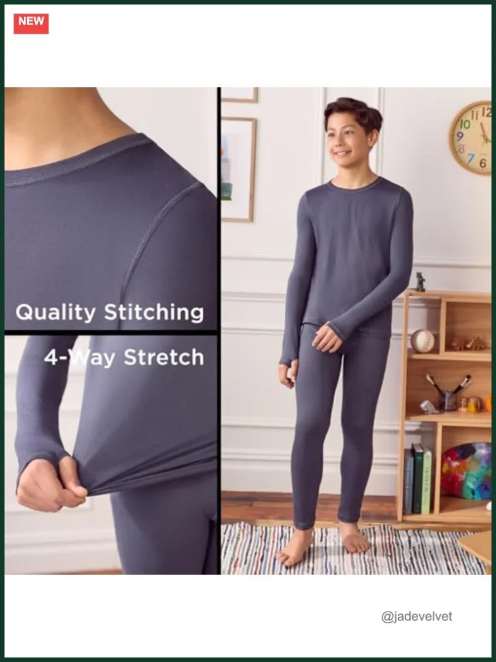 Kids Lightweight Active Base Layer Set - Long Sleeve Shirt & Leggings