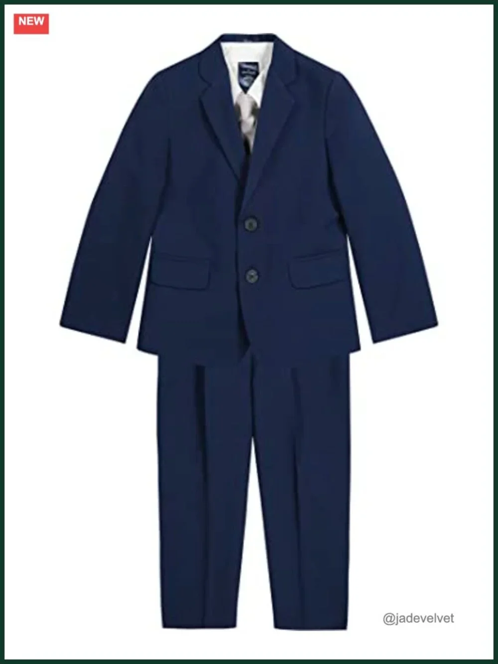 4-Piece Boys' Tuxedo Suit Set Jacket Pants Shirt Bow Tie Formal