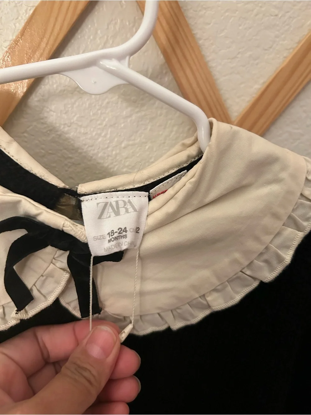 Zara cream fabric features