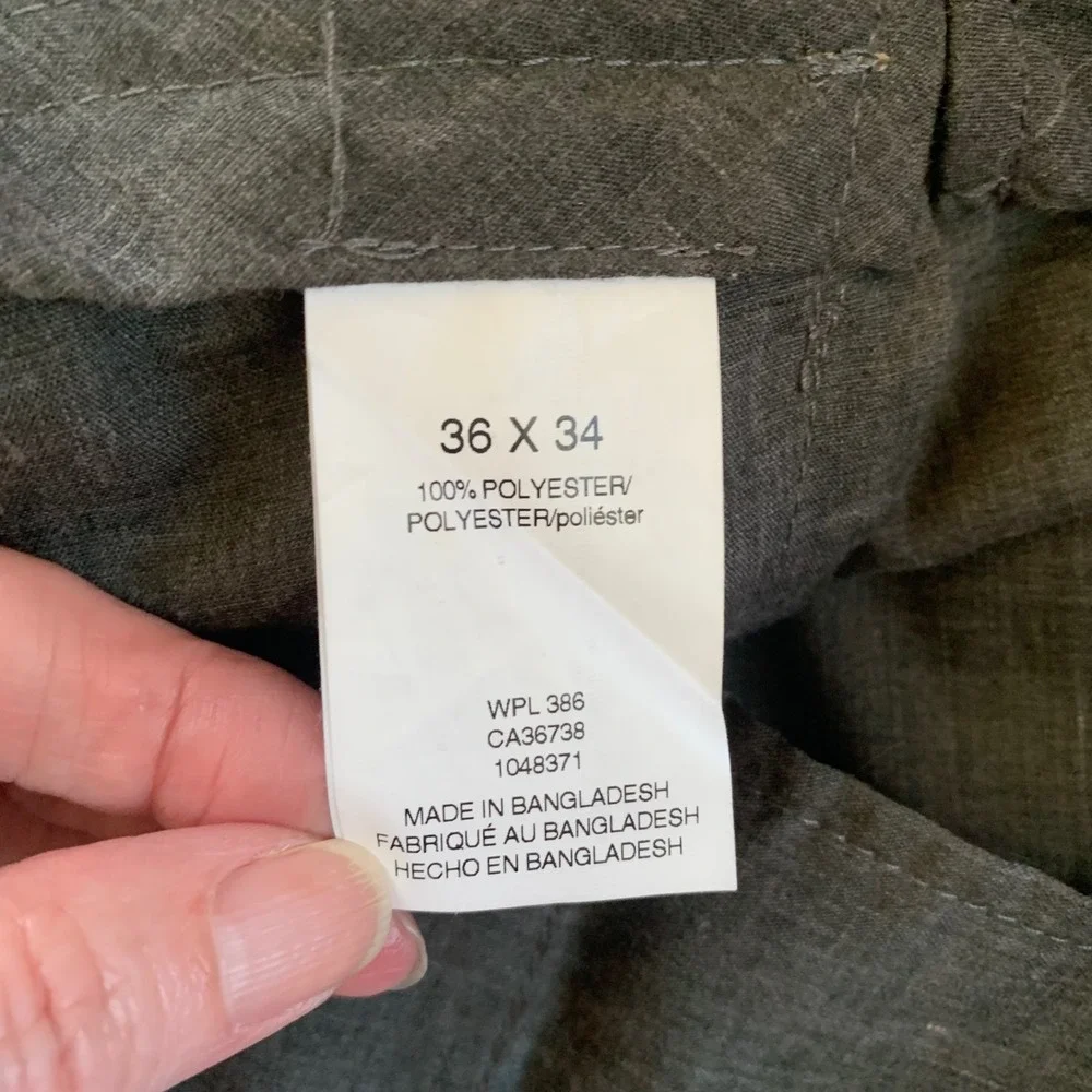Haggar Cool 18 Pro Mens Dress Pants 36x34 Khaki Flat Front Classic Fit‎