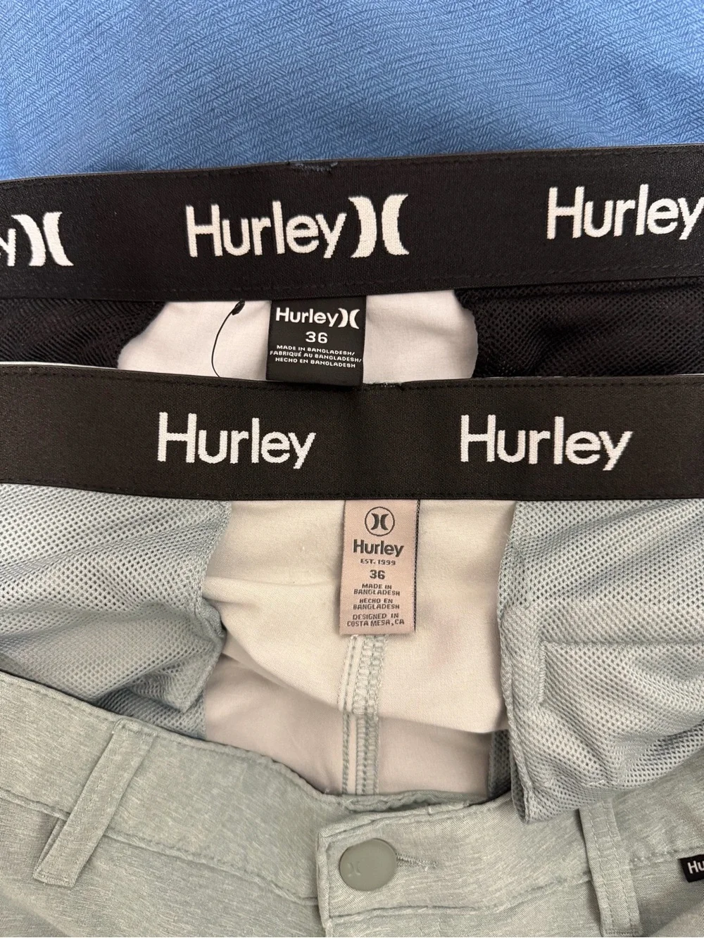 Hurley Hybrid Shorts Lot Of 2 Walking Shorts Flat Front Pockets Stretch Mens 36