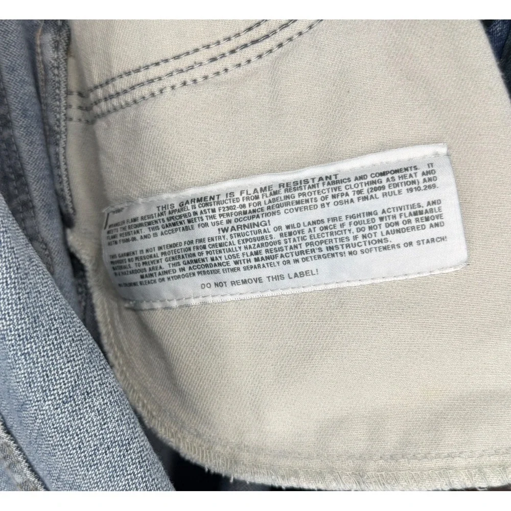 Wrangler FR flame resistant jeans CAT2‎ 2112 relaxed fit blue denim 40x34