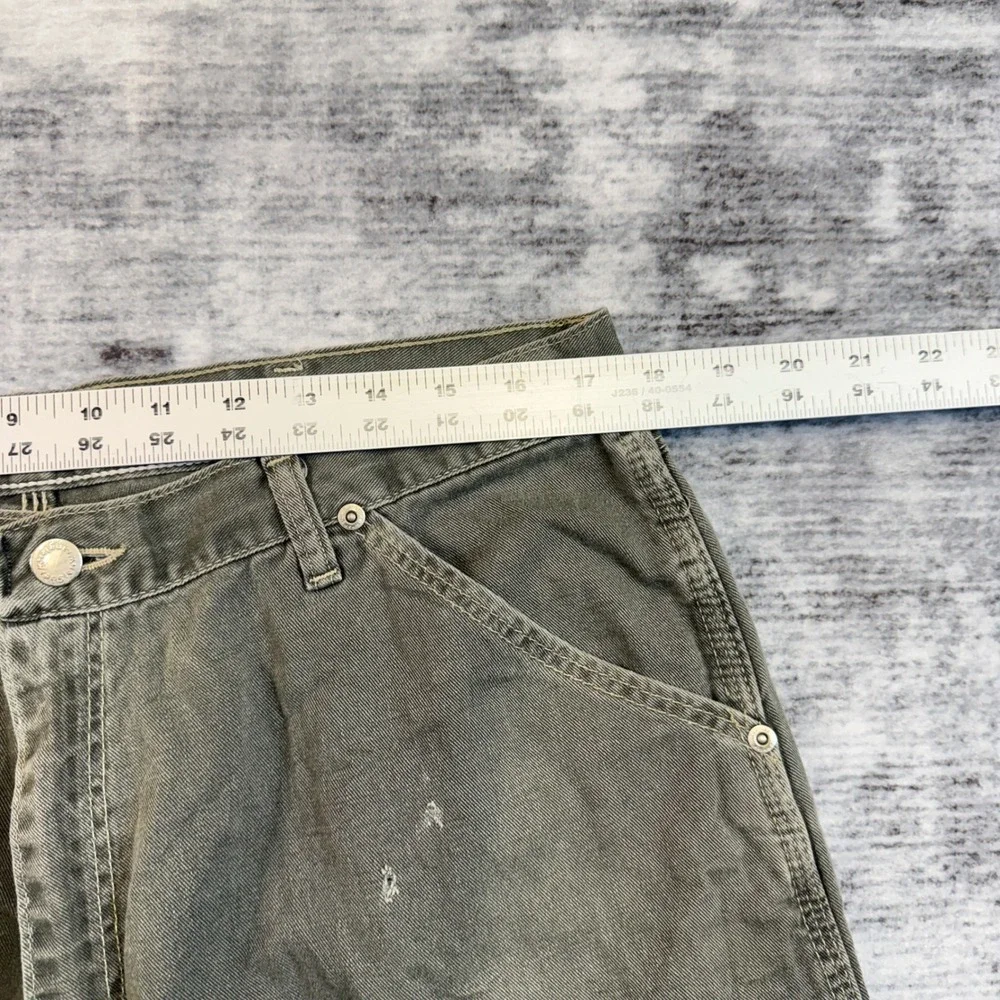 Wrangler WRG‎ Jean Co Mens Carpenter Pants Olive Green Relaxed See Measurement