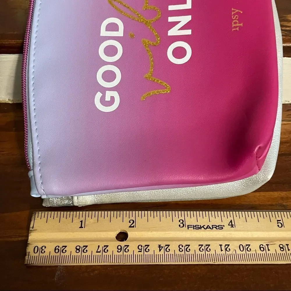 2 Ipsy Bags… Pink and Blue Good Vibes,  And Silver & Blue