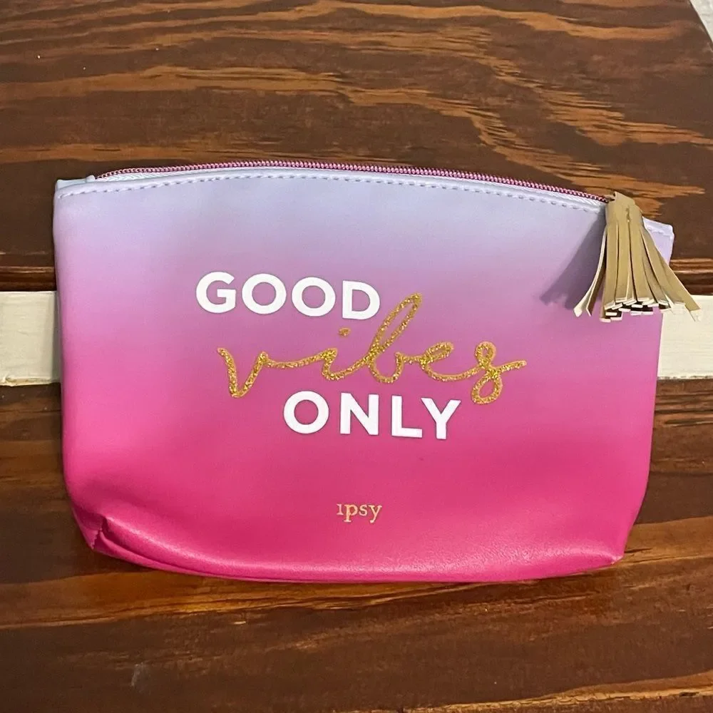 2 Ipsy Bags… Pink and Blue Good Vibes,  And Silver & Blue