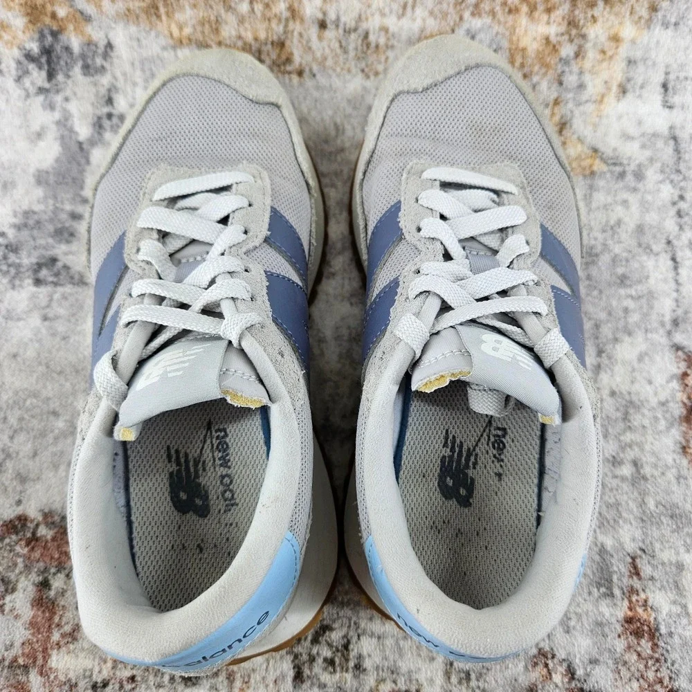 New Balance 237 Shoes Womens‎ 6B Grey Blue Suede Mesh Lifestyle Sneakers WS237FE