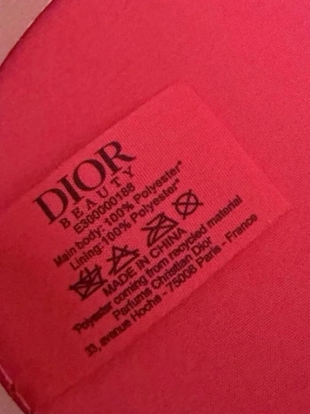 Christian Dior Cosmetic Makeup Bag Zip Case Travel Pouch NWT with box