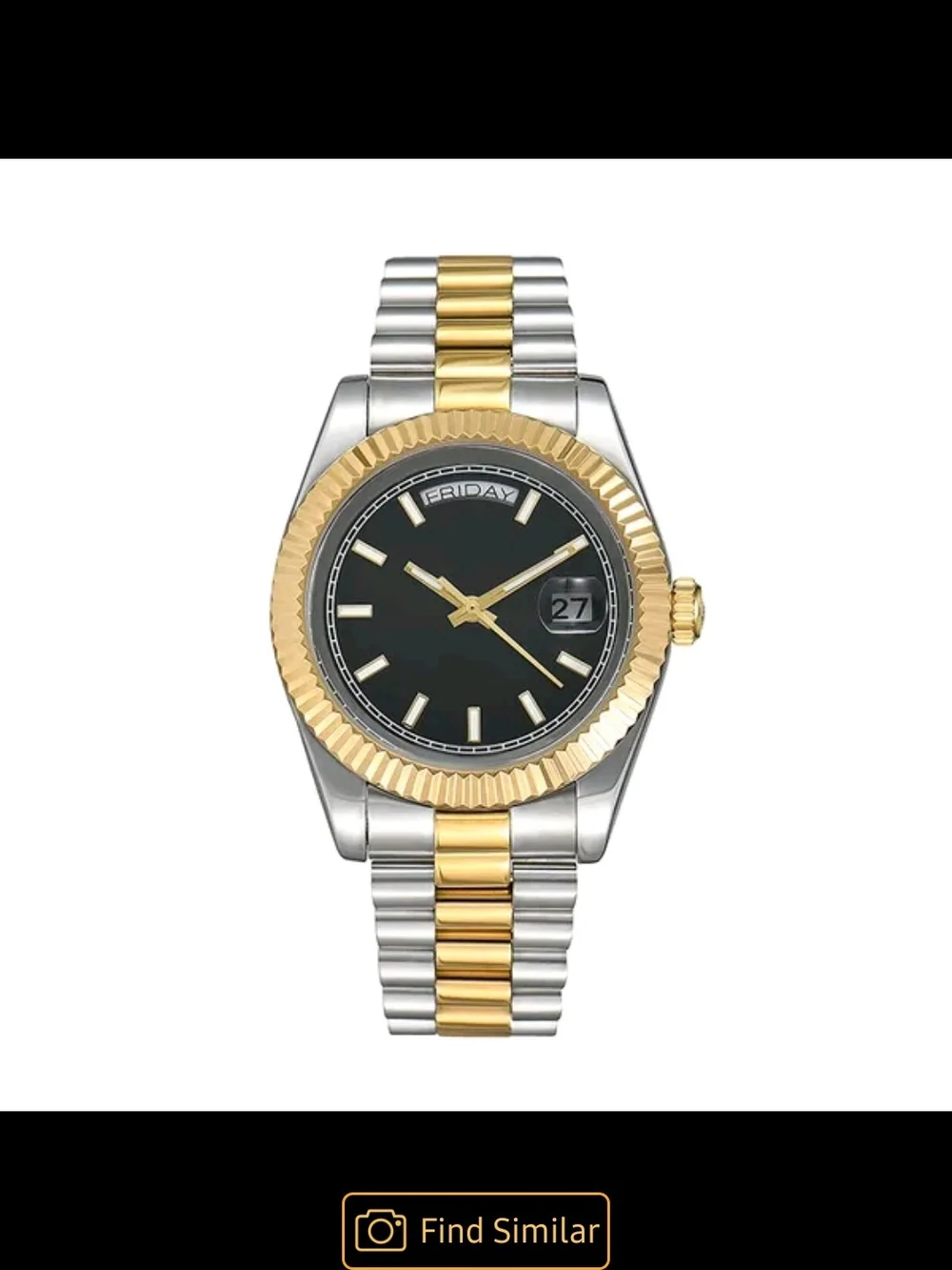 Others Follow Rose Gold Tone Watch with Brown Dial