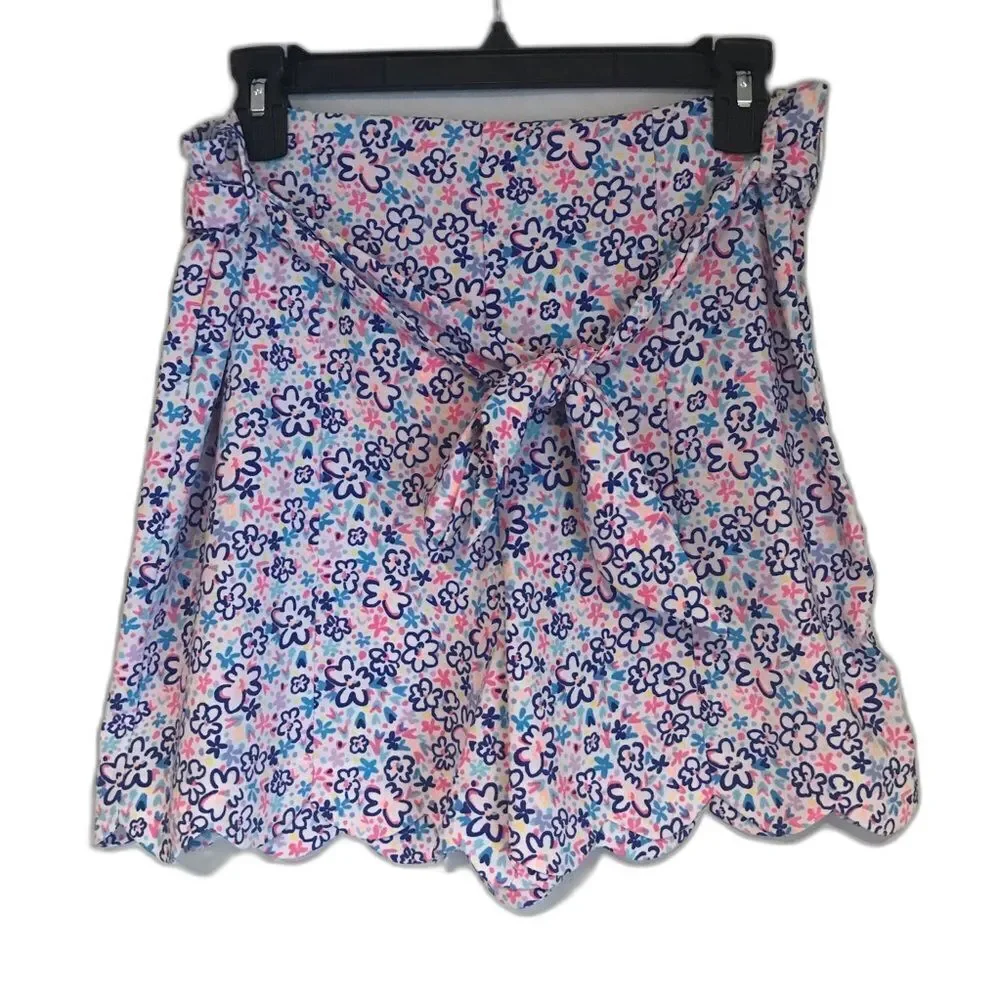 NWT Lilly Pulitzer Casia Scalloped Hem Shorts Size 8 Multi-Colored Floral