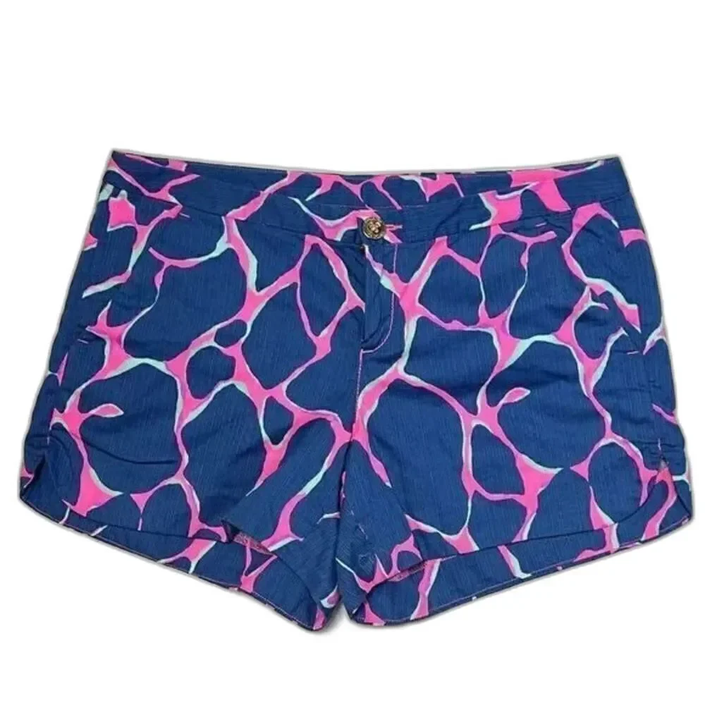 Lilly Pulitzer Adie Short Women's Size 6 Tiki Pink Broken Shaker
