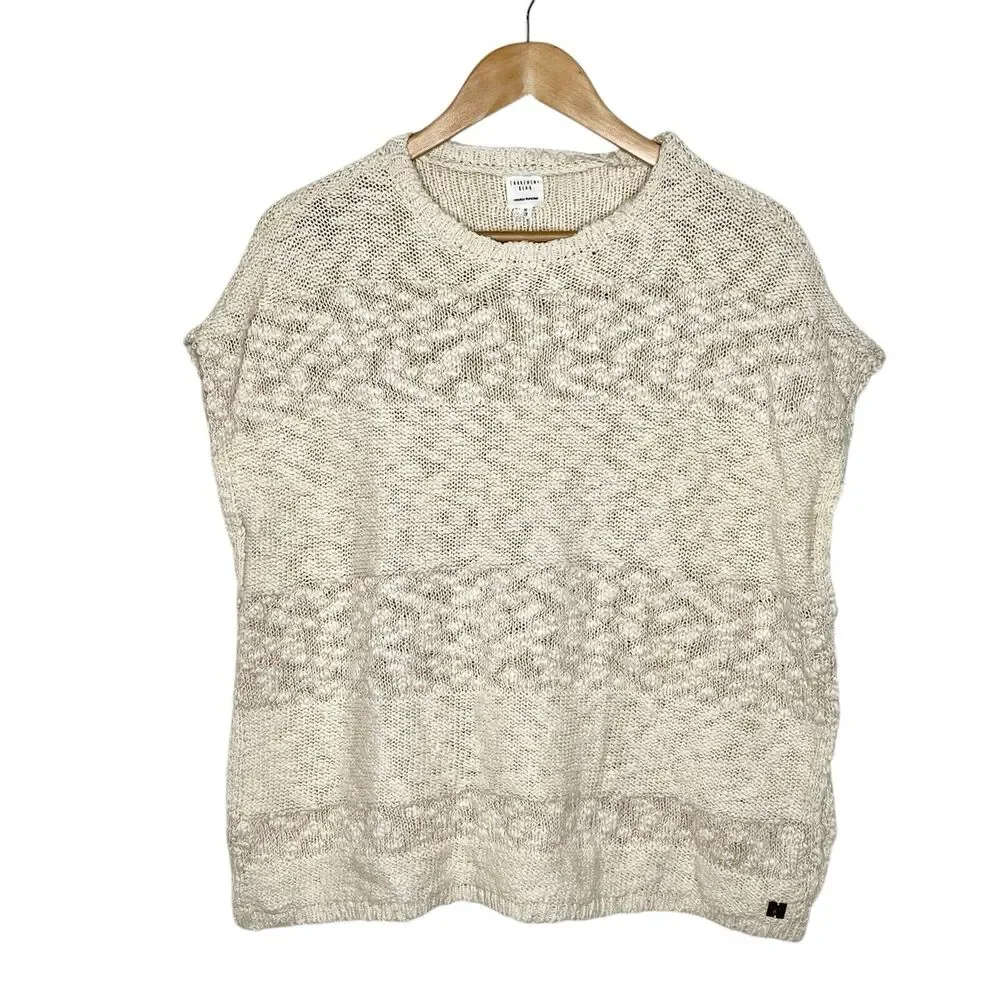 Carrement Beau Oversized Sleeveless Sweater Cream Girls 10 Boho