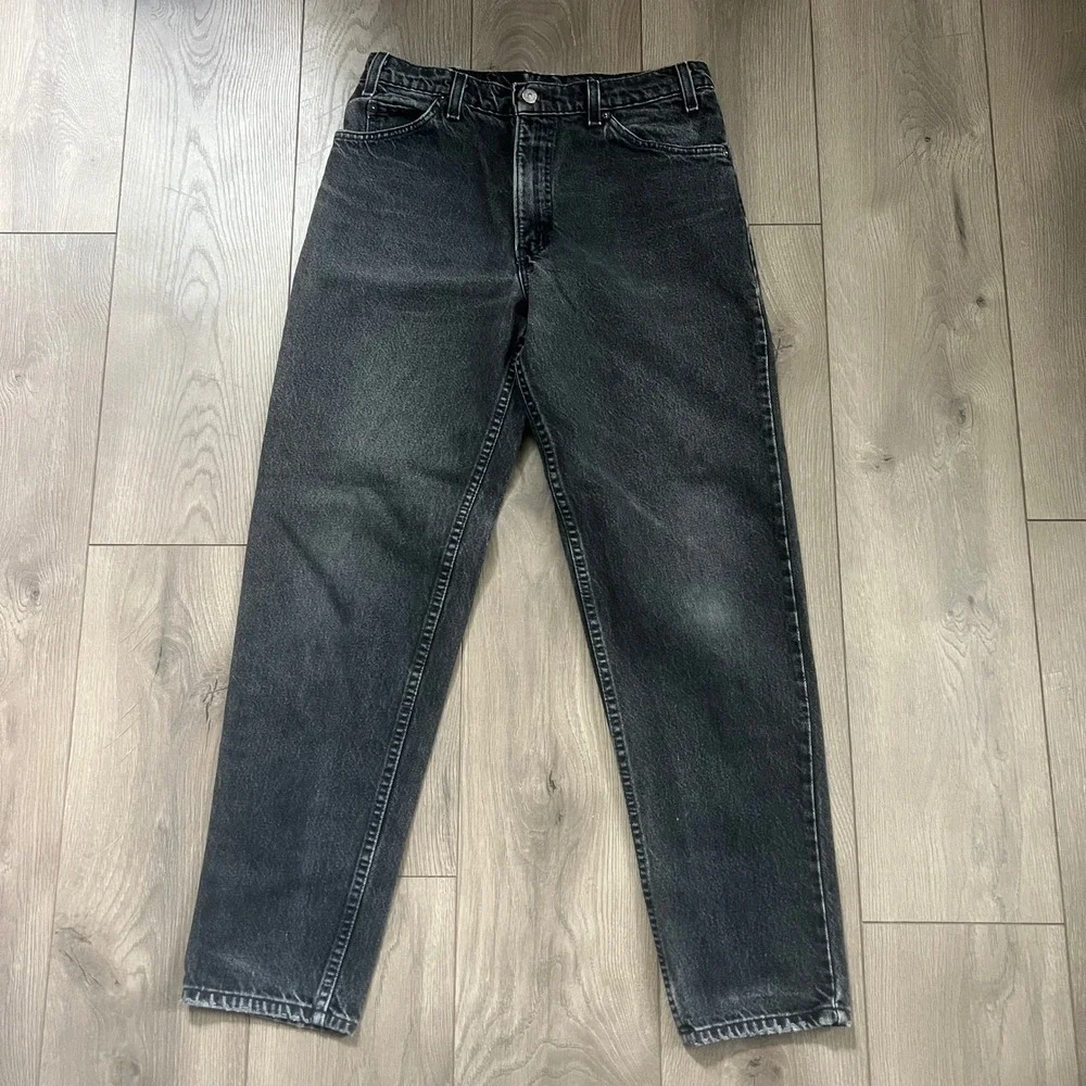 Vintage‎ Orange Tab Levis Mens W 33 L 32 Black Straight Leg