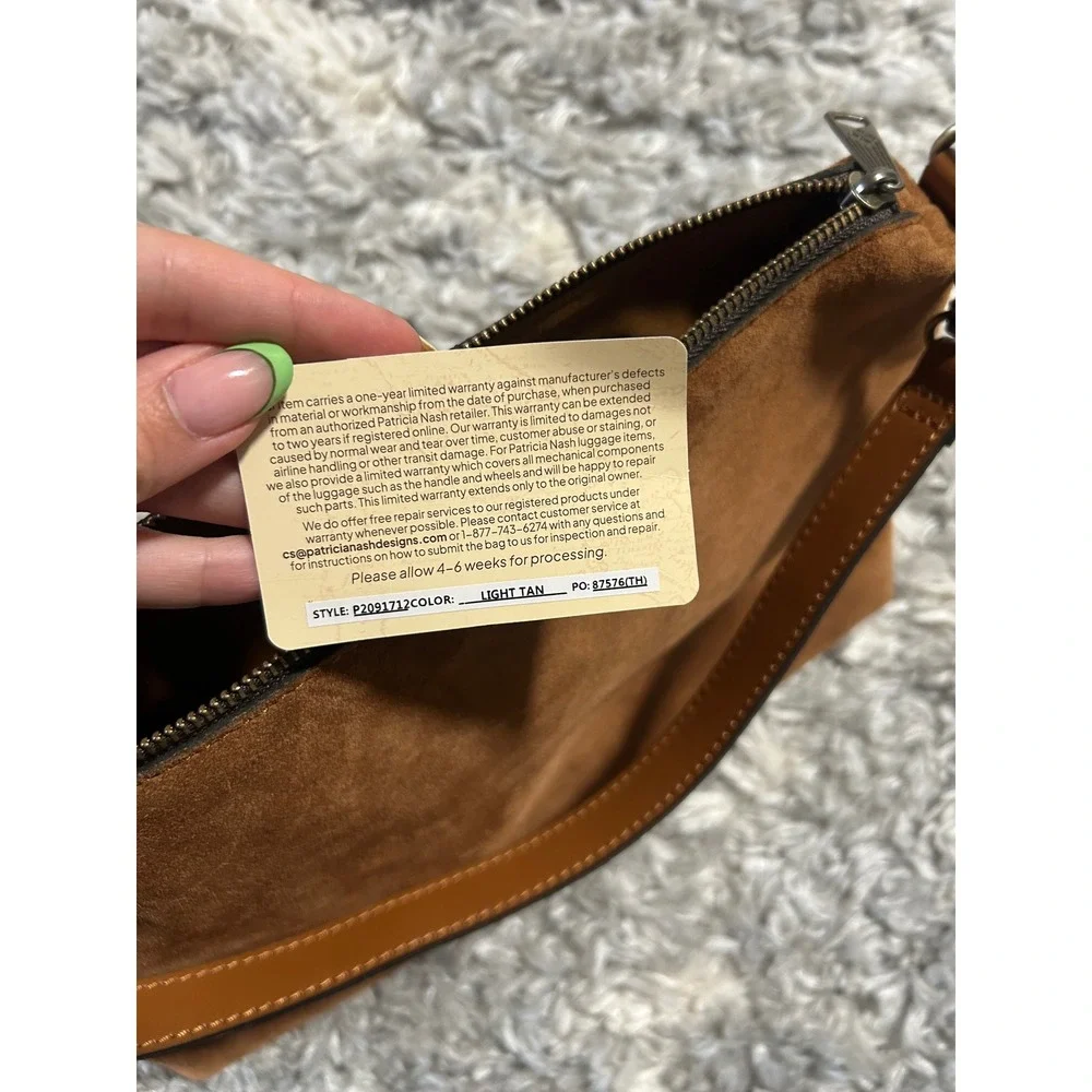 Patricia Nash Maura Suede Bag in‎ Light Tan