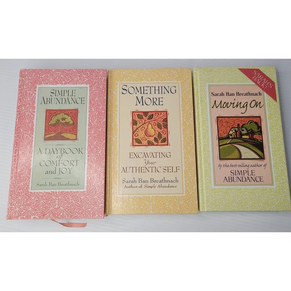 Sarah Ban Breathnach Set of‎ 3 Books Hardcover Self-Help Inspirational Wellness