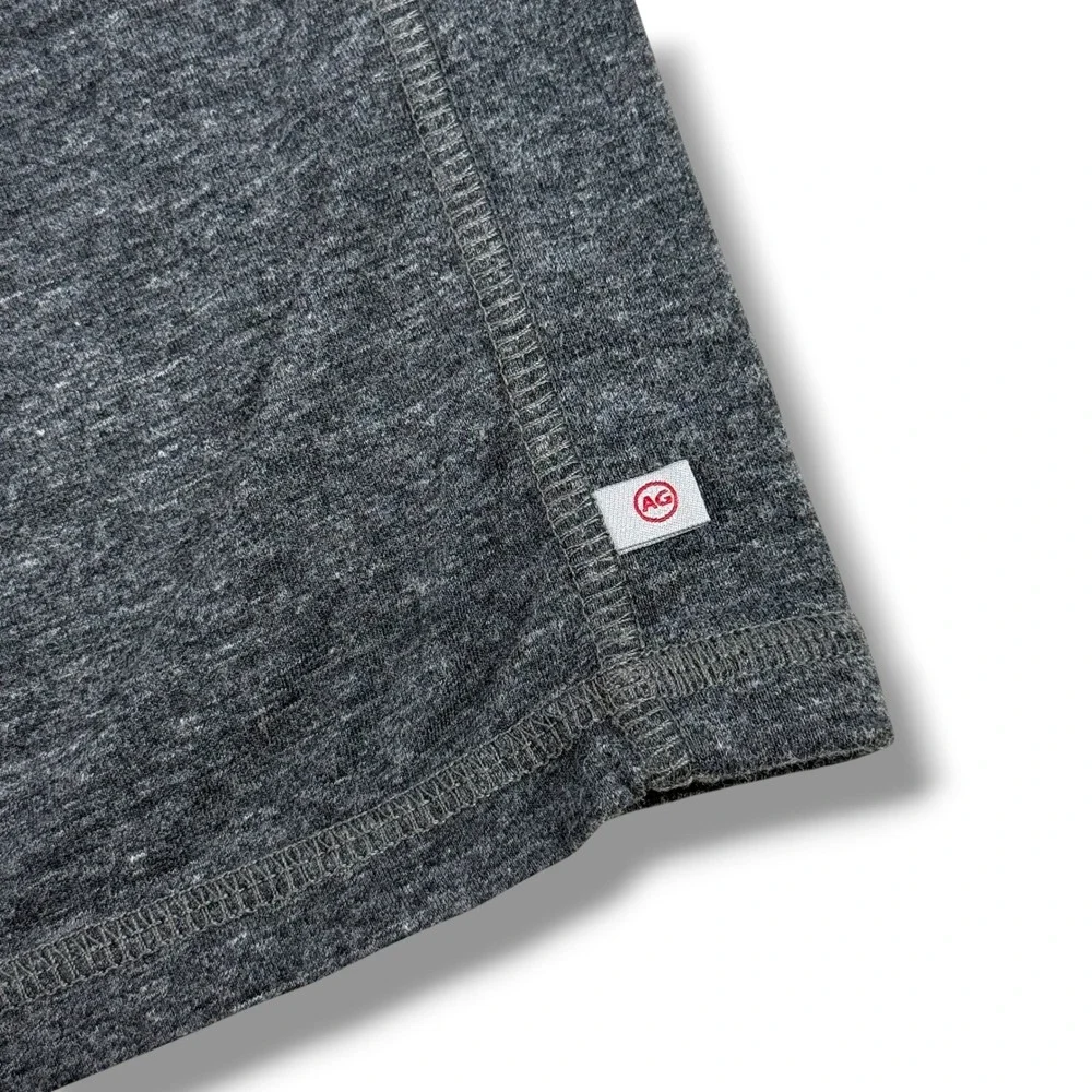AG Adriano Goldschmied Mens Long Sleeve Crew Neck Tee Gray Heather Size‎ MediumM