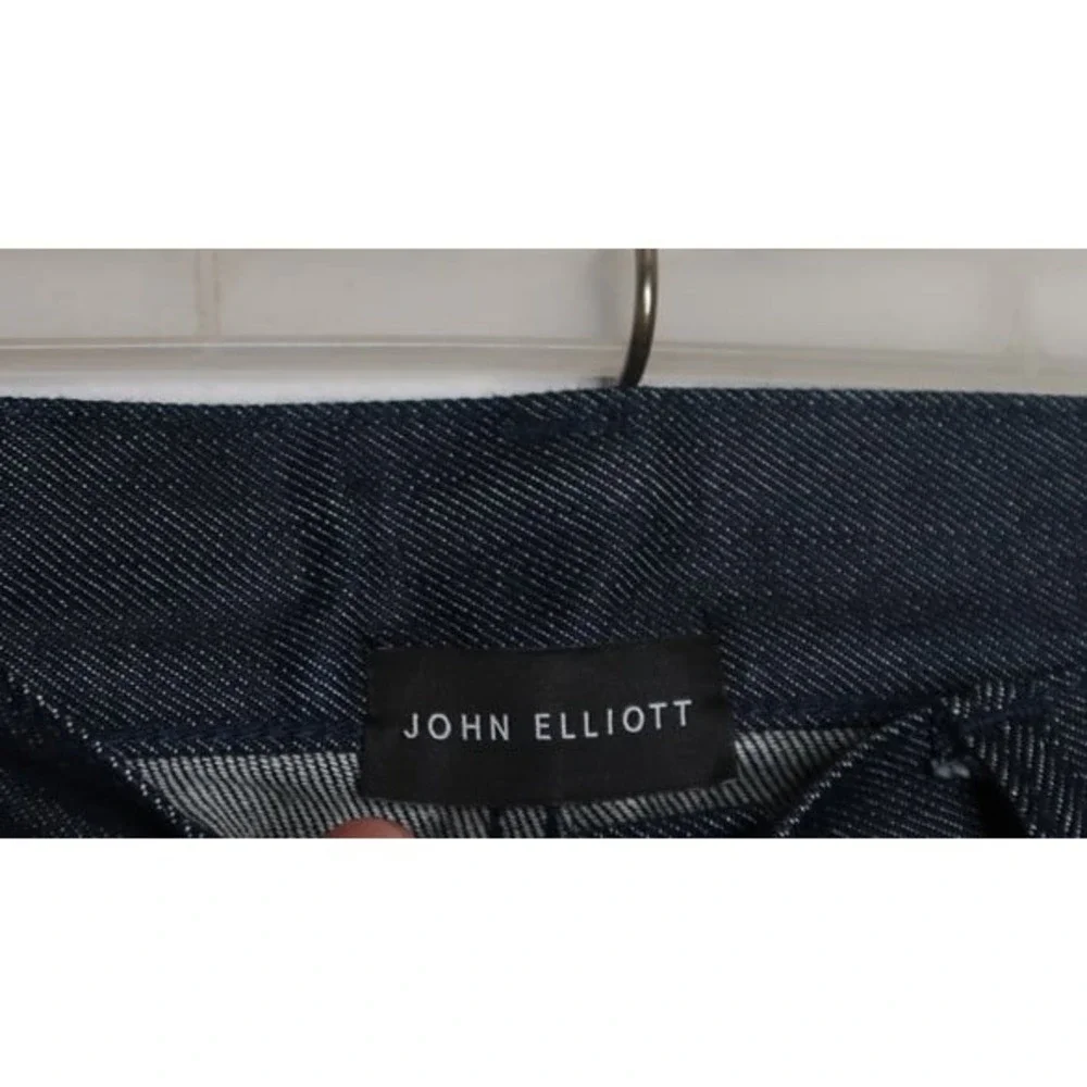 John Elliott Mens 32 Dark Wash Japanese Denim Slim Tapered‎ Jeans Button Fly EUC