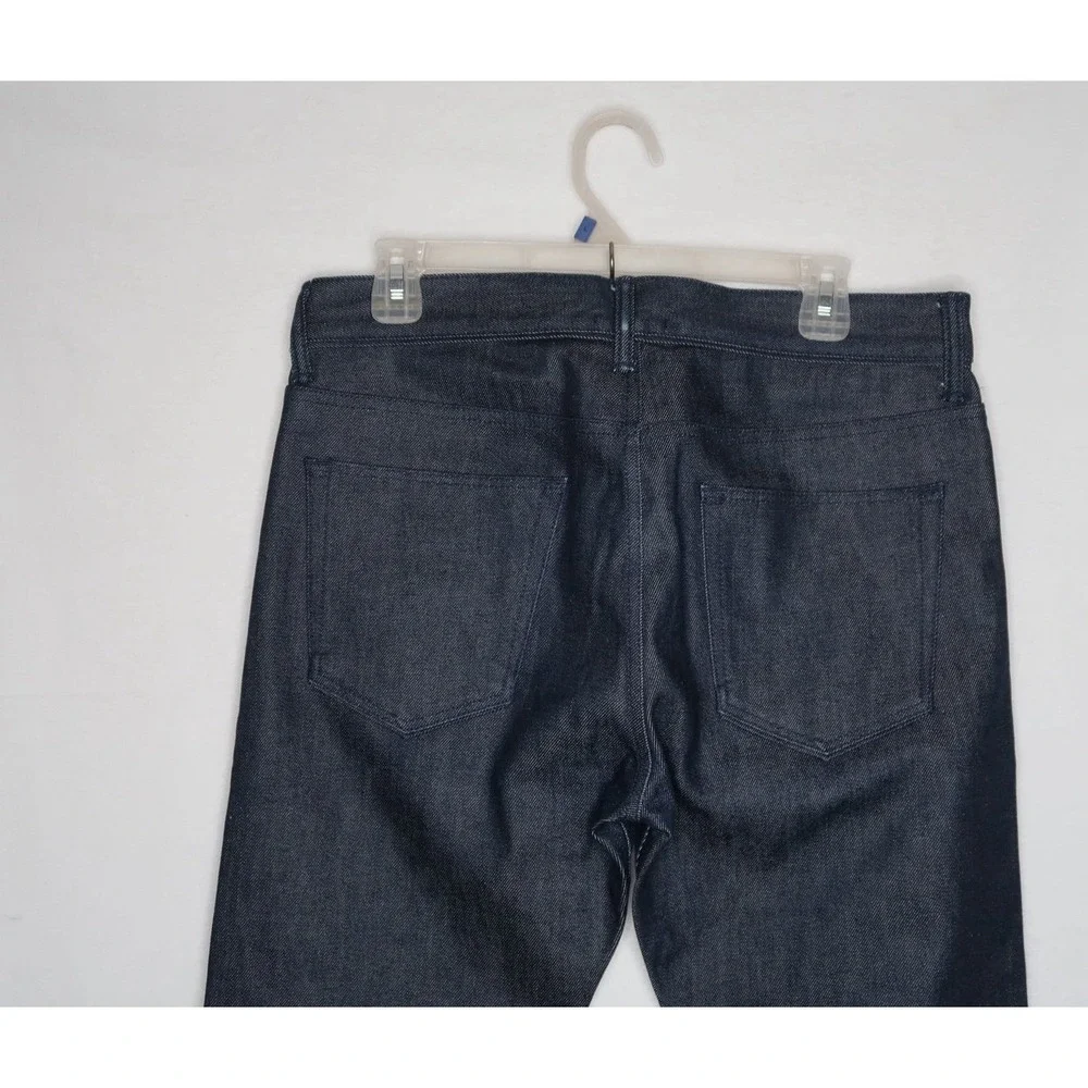 John Elliott Mens 32 Dark Wash Japanese Denim Slim Tapered‎ Jeans Button Fly EUC