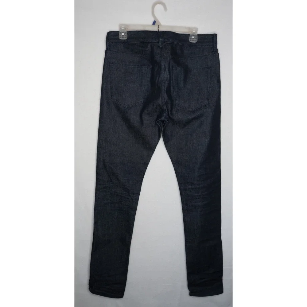 John Elliott Mens 32 Dark Wash Japanese Denim Slim Tapered‎ Jeans Button Fly EUC