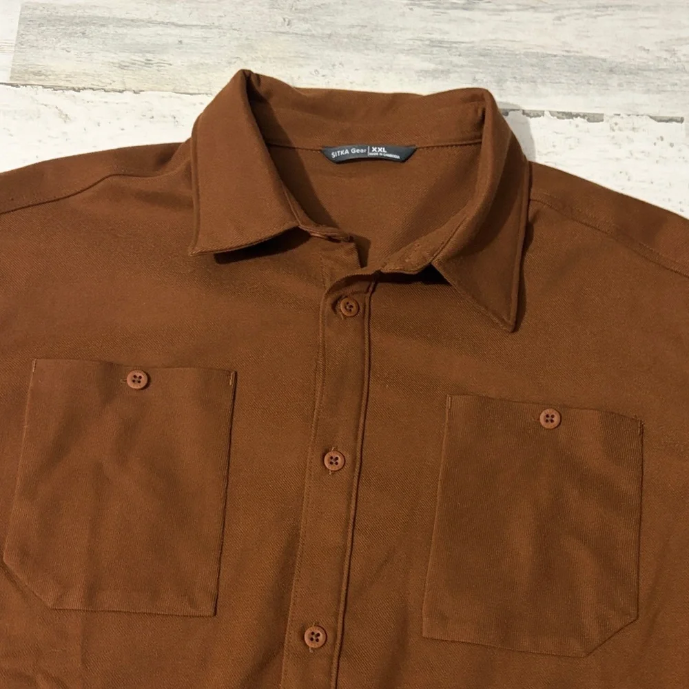 Sitka Gear Brown Riser Work Shirt Size XXL