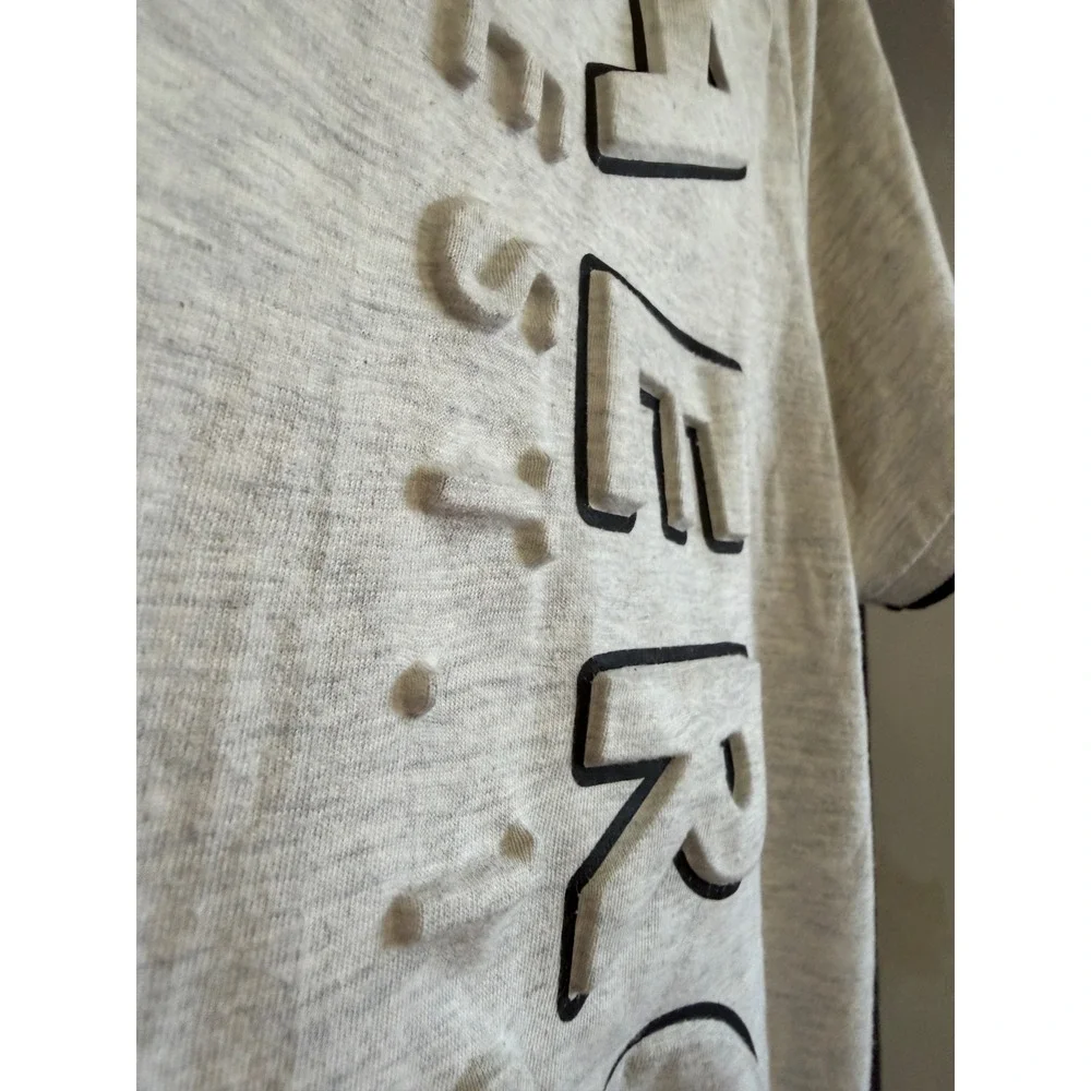 Aeropostale Mens L Gray Heather‎ Embossed Aero Graphic Polo Shirt Short Sleeve