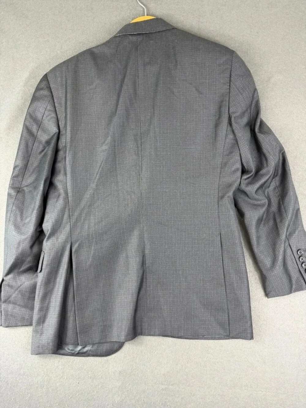 Canali Mens Charcoal Gray Blazer Sport Coat Micro Check Single Breasted Lined