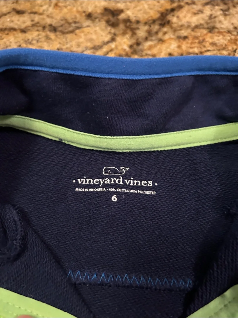 Vineyard Vines hem small stitching