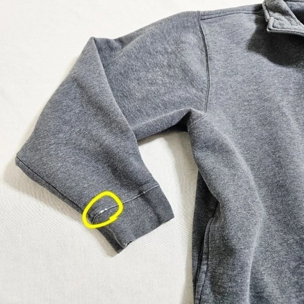 LL‎ Bean Mens Quarter Zip Sweatshirt Pullover Sweater Outdoor Gorpcore Gray XL