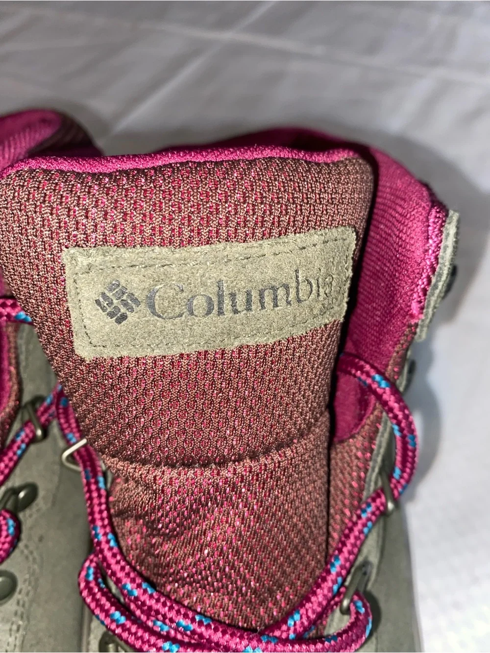 Columbia boots contrast