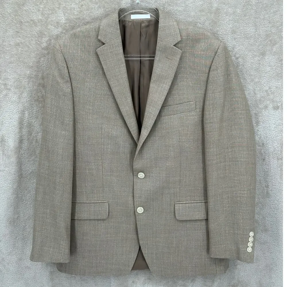 Lauren‎ Ralph Lauren Suit Jacket Mens 41R Tan Sport Coat Blazer Old Money Church