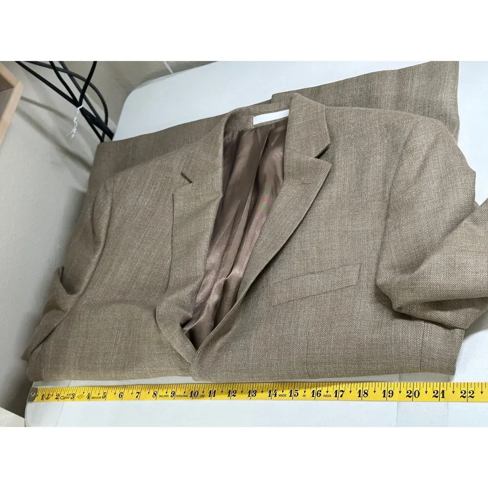 Lauren‎ Ralph Lauren Suit Jacket Mens 41R Tan Sport Coat Blazer Old Money Church