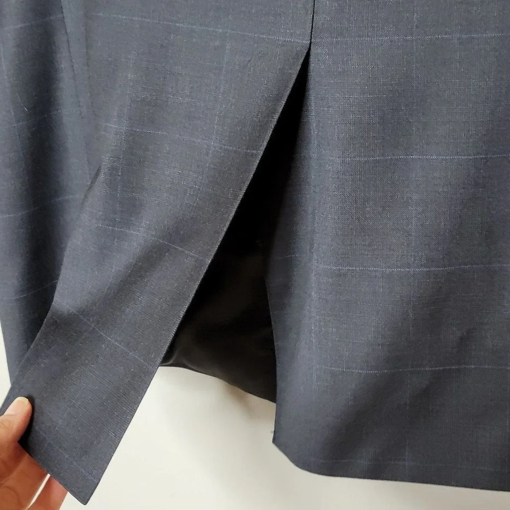 Lauren‎ Ralph Lauren Navy Wool Blazer Classic Tailored Dark Academia 44L