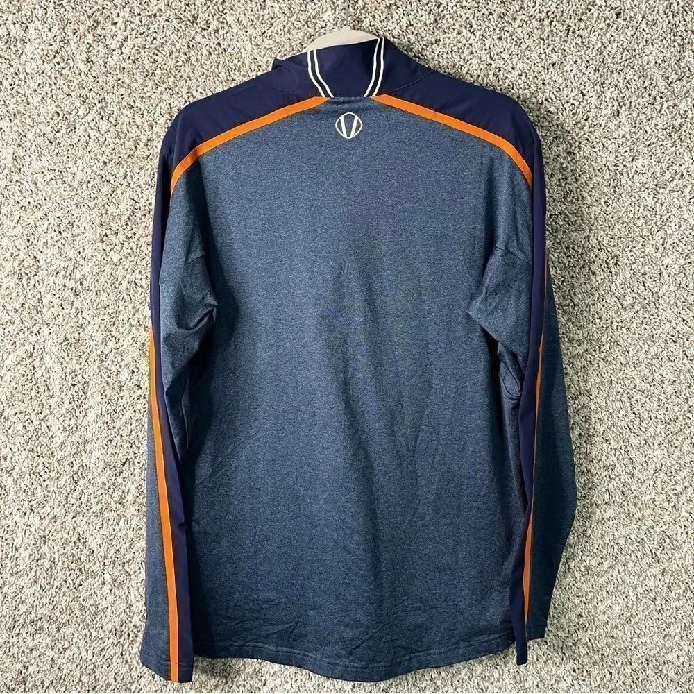 Sunice Sweatshirt Men's Medium‎ Blue Quarter Neck Zip Long Sleeve Pullover