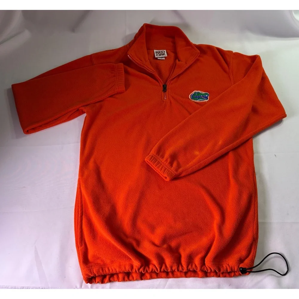 Florida Gators NCAA Red Oak‎ Sm Sportswear Orange Fleece 1/4 Zip Pullover Jacket