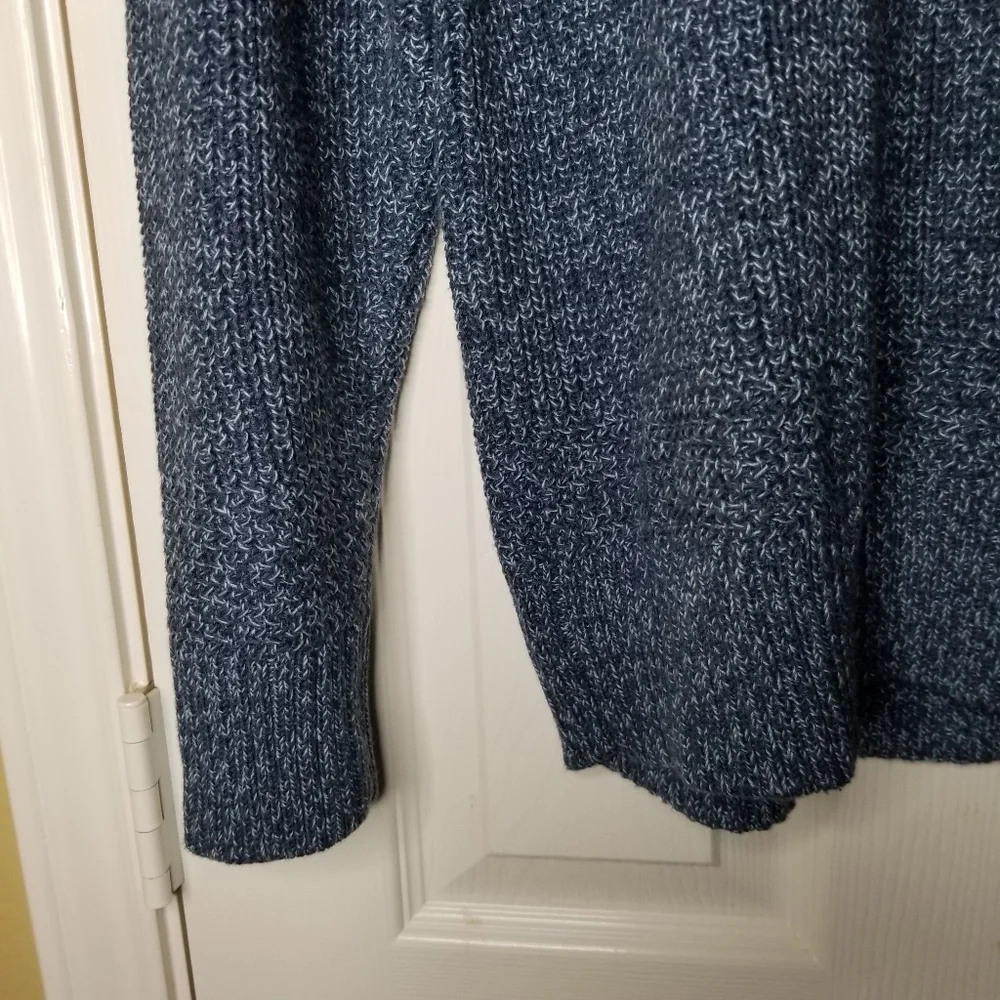 Red Head Blue Henley Pullover Knit Sweater‎ Long Sleeve Sweatshirt Size X…