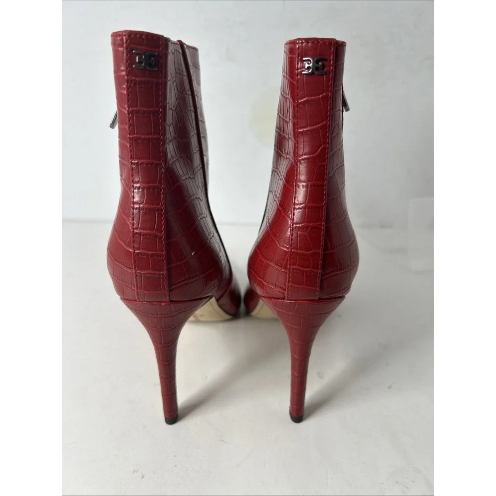 SAM EDELMAN 'Olie' Spiced Red Croc‎ Bootie size 9