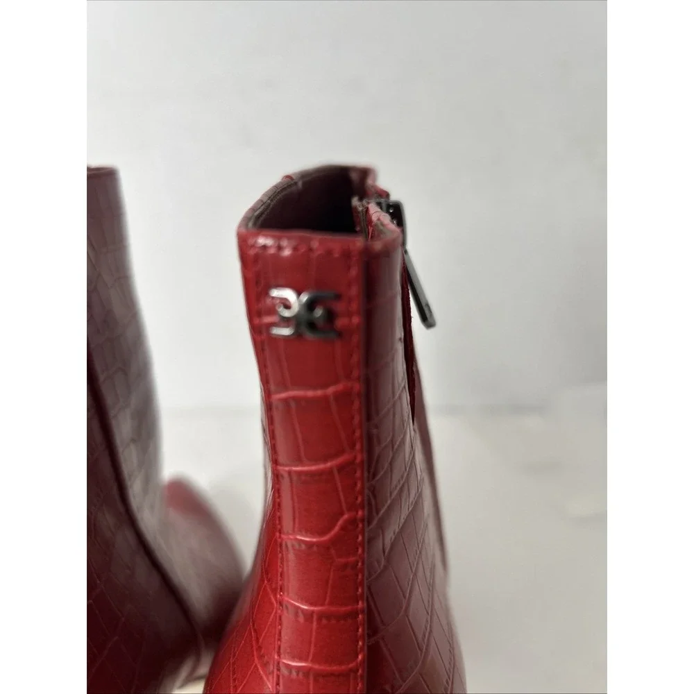 SAM EDELMAN 'Olie' Spiced Red Croc‎ Bootie size 9