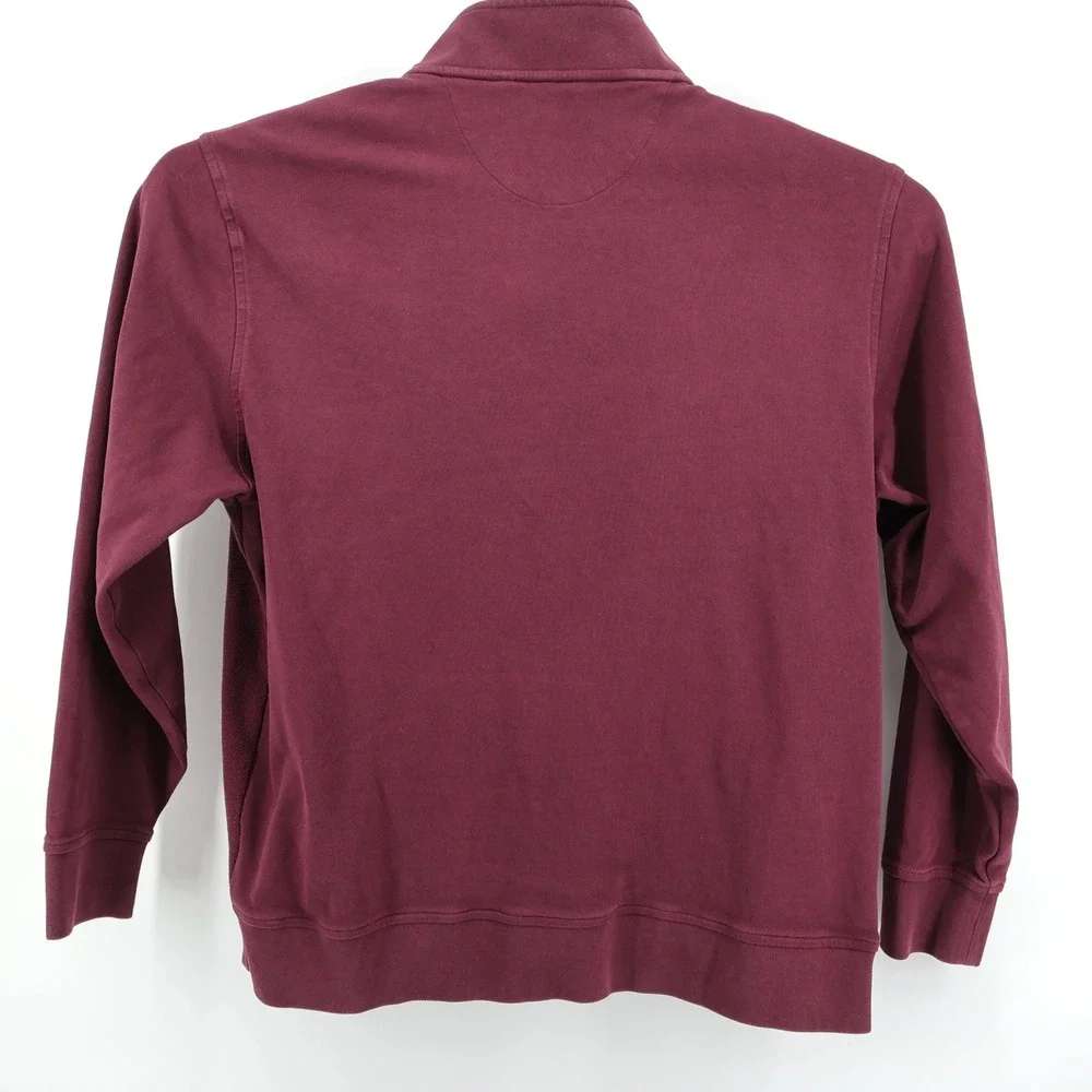 Ted Baker Quarter Zip Pullover Burgundy‎ Textured Mens XL
