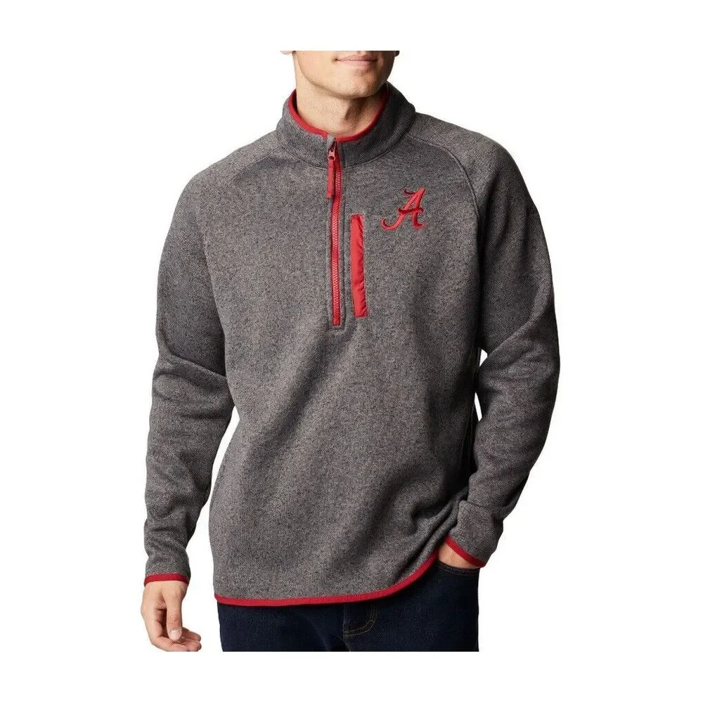 Columbia Charcoal Alabama Crimson Tide‎ Canyon Point 1/2 Zip Fleece Sweater 2XL