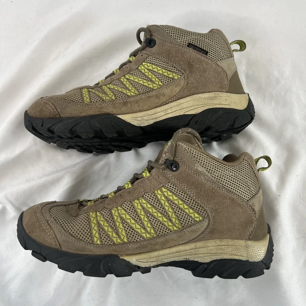 Gen-X Women's Hiking Boots Shoes 9.5‎ Green Beige High Top Active