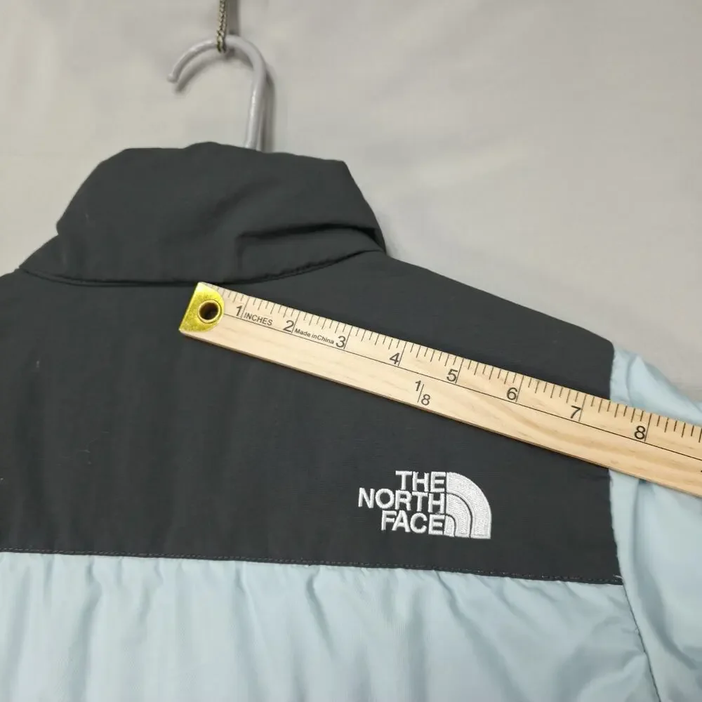 The North Face Youth L/G 14 16 Puffer Jacket Blue Black Insulated Coat