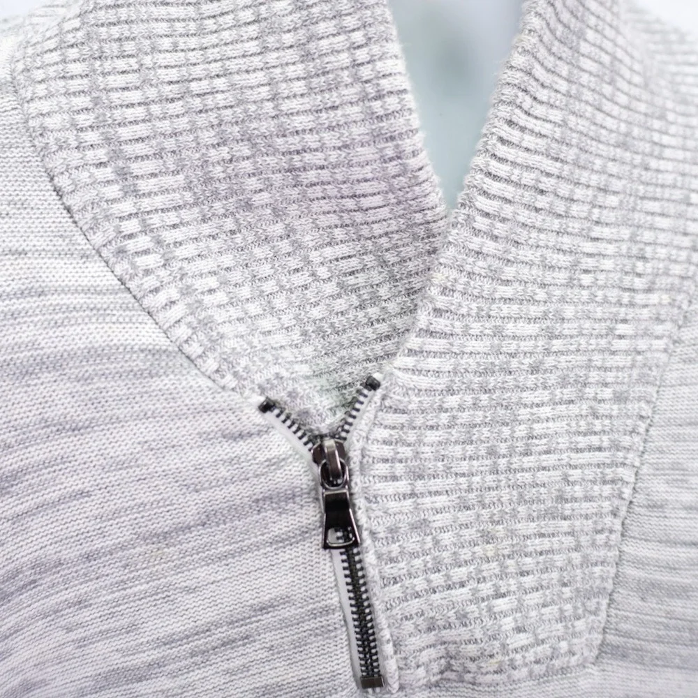 I.N.C. International Concepts -Large- Heather Gray Sweater Mock Neck Cotton Knit