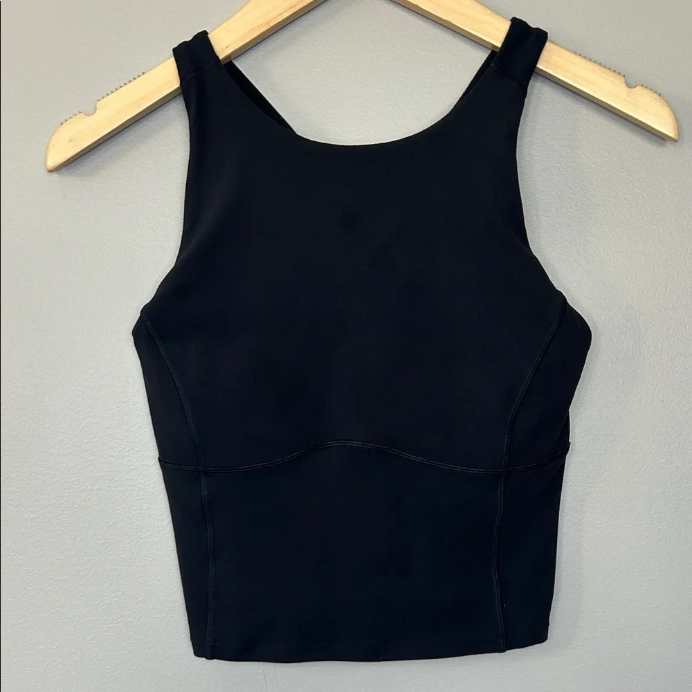 Lululemon Key to Balance Tank‎ Nulu Black Size 4 High Neck Yoga